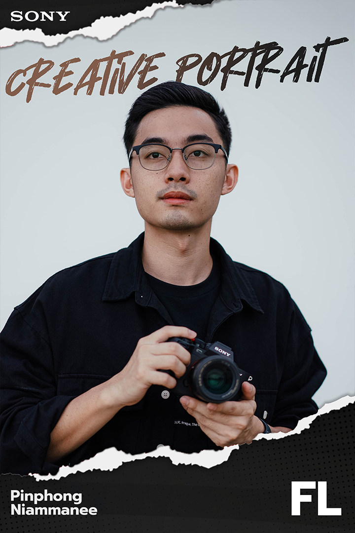 Cover image for Sony Creative Portrait series with Pinphong Niammanee holding on to a Sony Alpha camera and looking into the distance