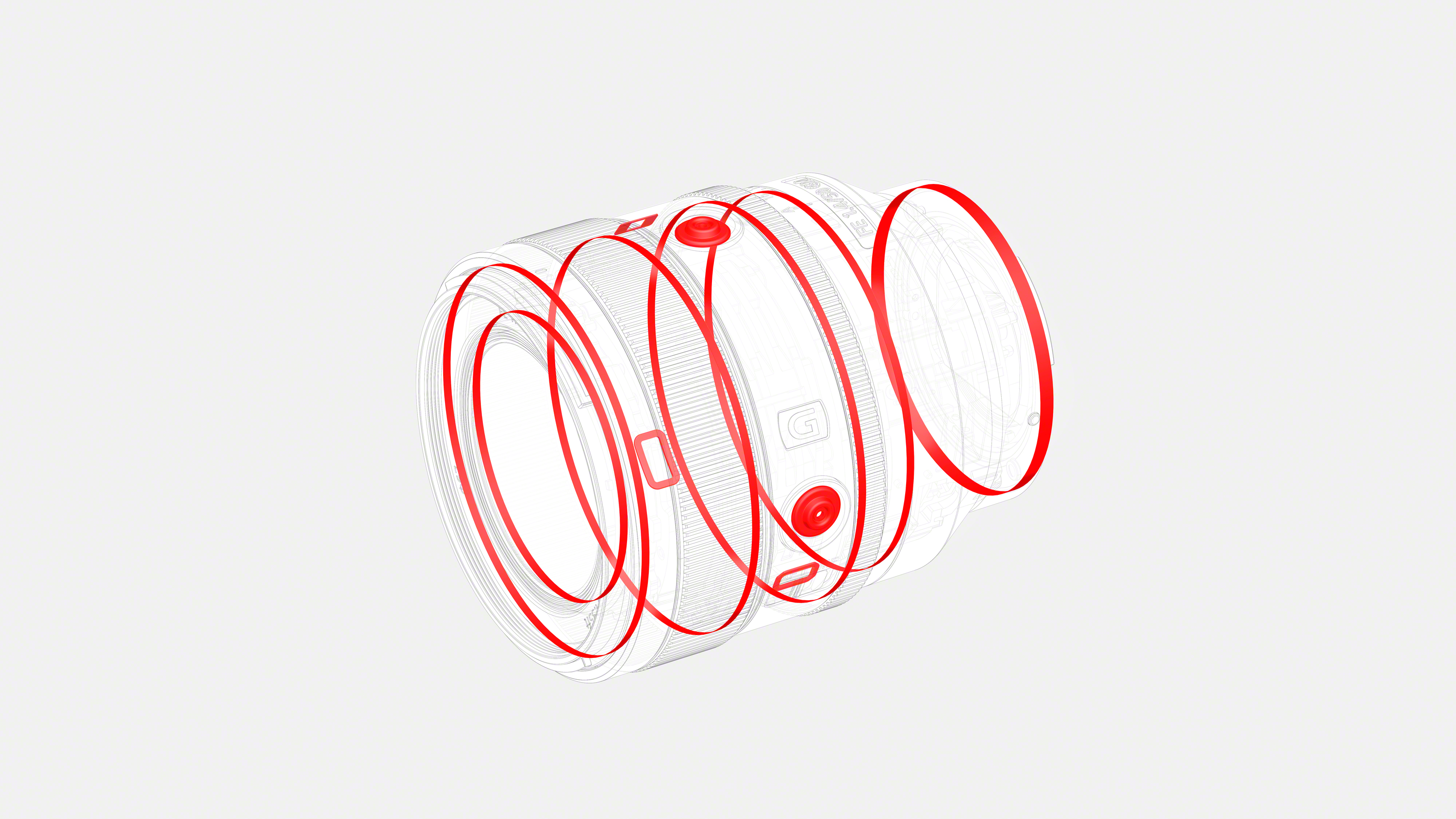 wireframe of FE 50 F1.4GM lens