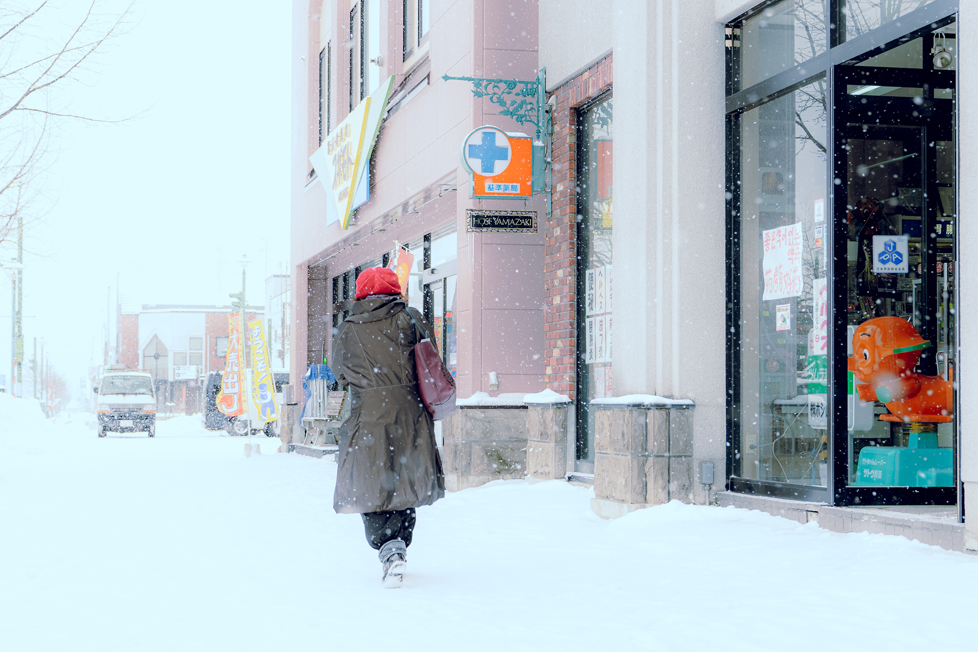 Walking in the snow